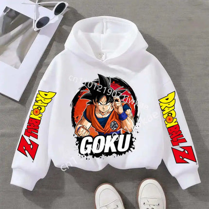 Cartoon Pattern Clothes Clothing Kids Gift Dragon Ball Thick Hoodies for Children Goku Anime Sweatshirt Boys Girls Hoodie