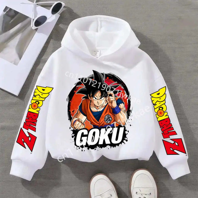 Cartoon Pattern Clothes Clothing Kids Gift Dragon Ball Thick Hoodies for Children Goku Anime Sweatshirt Boys Girls Hoodie
