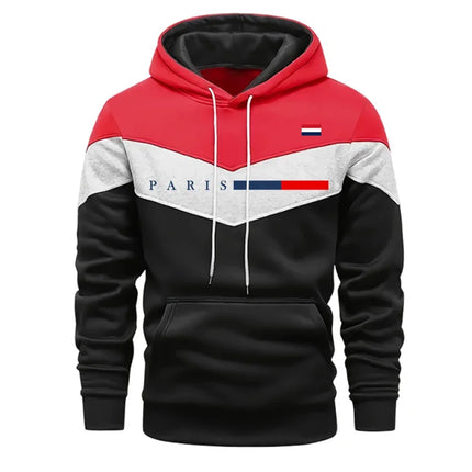 2026 Hot Sale Men's Set Hooded Sweatshirt and Jogger Pants Urban Casual Fashion Hoodie Sportswear Paris Printed Pullover Outfits