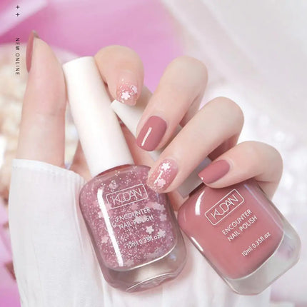 KUDAN Nail Polish Water-based 10ml No-bake Long-lasting Students Children Without Odor Can Tear Nail Art Manicure Tool