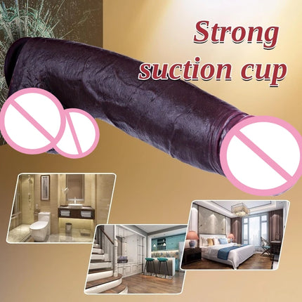 Black Suction Cup Realistic Dildo Anal Vaginal Masturbator Dildo Adult Sex Toys Butt Plug Adult supplies Female Masturbators 18+