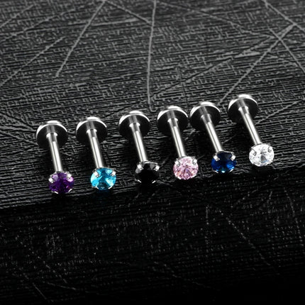 1Pc Stainless Steel Labret Lip Bar Rings Ear Stud Piercings Wholesale Labret Piercing Monore Ring Barbell Piercing Body Jewelry