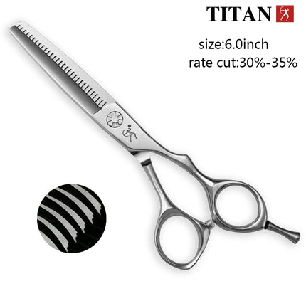Titan Hairdressing Scissors Barber Tools for Hair Professional Thinning Shears VG10 Steel 6.0 Inch