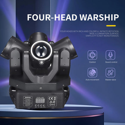 150W Laser Moving Head Beam Light RGBW 4-in-1 Effect Light DMX512 Remote Control DJ Disco Bar Dance Floor Christmas Party Light
