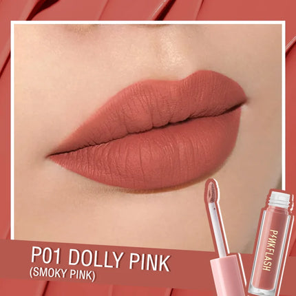 PINKFLASH Lipgloss Matte Lipstick Soft Moisturizing Red Nude Pink Melting Lip Cream Waterproof Makeup Not Fade Lip Gloss Liptint