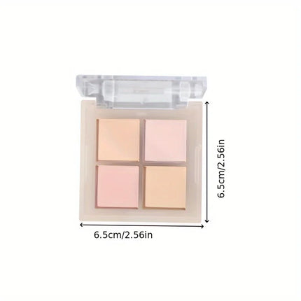 Four Color Peach Cream Blush Palette Nude Apricot Cheek Contour Brightening Makeup Blusher Rouge Cheek Tint for Cosmetics