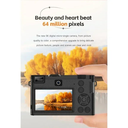5K Professional Digital Camera Wide Angle Digital Zoom 64MP Camcorder Photography 3 Inch Screen Vlog Video Recorder WIFI Webcam