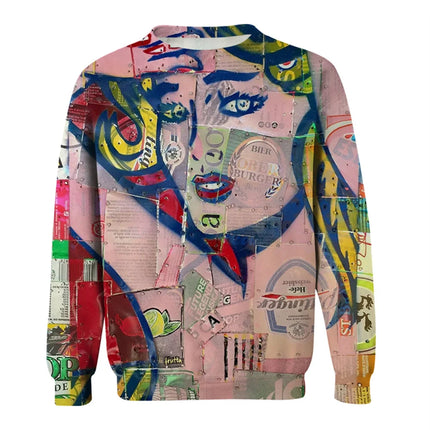 Men's Graphic Sweatshirts For Men Graffiti Pullover Long Sleeve Sweatshirt Crew Neck Fashion Daily Casual Holiday Vacation New