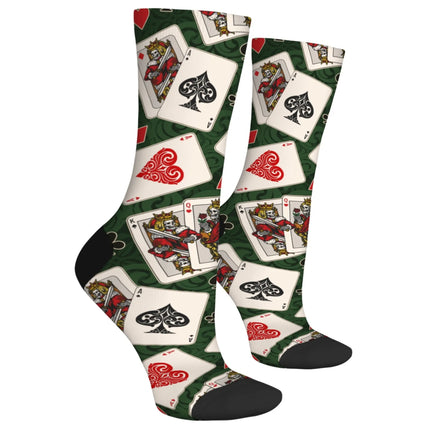 Skull Poker Novelty Men's Socks Retro Style Comfortable Casual Fashion Sports Socks Crazy Party Gift Street Hip-Hop Funny Socks