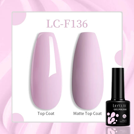 LILYCUTE 7ML Glitter Gel Nail Polish Sparkling Semi Permanent UV Gel Colorful Shinning Gel Varnish Nail Art Soak Off UV LED Gel