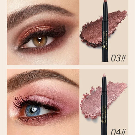 Glitter Brown Eyeshadow Pen Waterproof Lasting Shimmer Matte Lying Silkworm Eyeshadow Pencil Highlighter Stick Eyes Makeup Tools