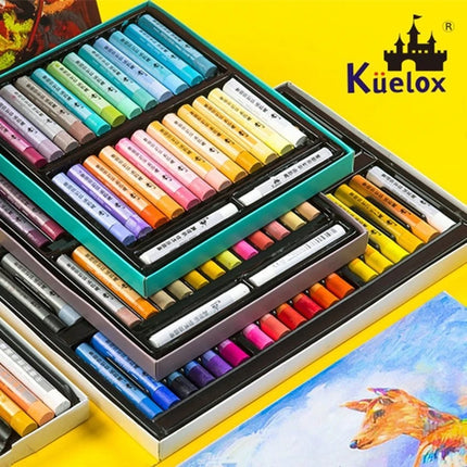 Kuelox Professional Super Soft Oil Pastel Crayon 24/36/48 Colors Artist White Soft Pastels For Painting Stationery Art Supplies