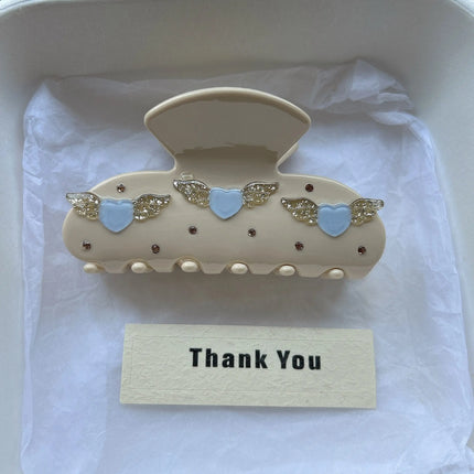 Cute Bow Hair Clip for Women Girls Acetate Rhinestone Fruits Floral Hairpin Pearl Hair Claws Shark Clip Trendy Hair Accessories