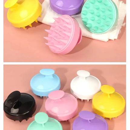 1pc Silicone Shampoo Brush Head Scalp Massage Comb Hair Washing Combs Bath Shower Body Massage Brushes Salon Hairdressing Tools