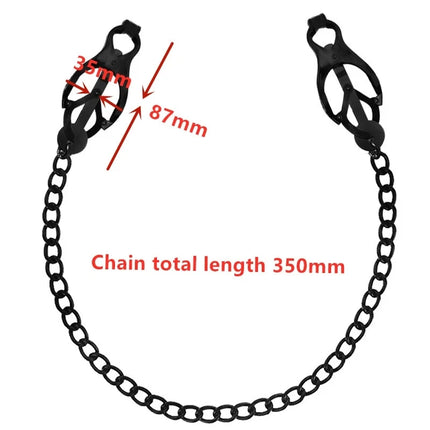 Colorful Metal Nipple Clamps With Chain Set Woman Rainbow Nipple Clips Breast Bondage Restraint Slave Fetish Female Sex Toy