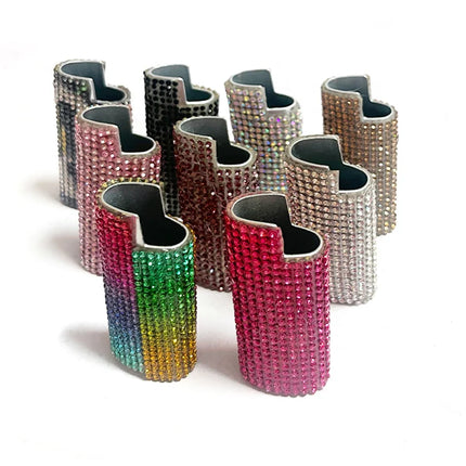 Metal Shell Case Holder Lighters Sleeve Pouches DIY Creative Crystal Cover j5 Lighter Box Cases Covers