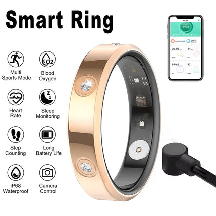 Smart Ring Heart Rate Sleep Blood Pressure Blood Oxygen Body Temperature Monitoring 2026 New Multi-Sport Mode Smartring Women