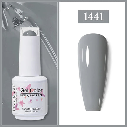 Clou Beaute Gel Nail Polish Neon Brown Royal Blue Red Green Pastal Nude Nail Art Varnishes Gel Lacquer HEMA/TPO FREE UV Gel Nail