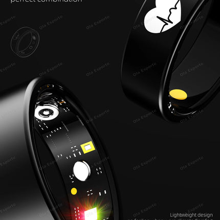 2026 New Smart Ring ECG Detection Blood Pressure,Heart Rate Ring,Body Temperature Monitor Waterproof GPS Tracking Men Women Ring