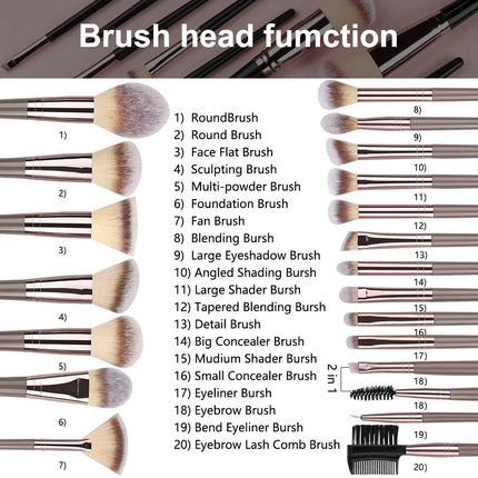 NEW 1-20PCS Makeup Brushes Set Foundation Blush Powder Concealers Eyeshadow Soft And Fluffy Female Cosmetic Beauty Tools storage