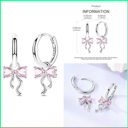 Orstarry 925 Sterling Silver Crystal Circular Eardrops Drop Earrings Women Earrings Charm Fashion Versatile Party Jewelry Gifts