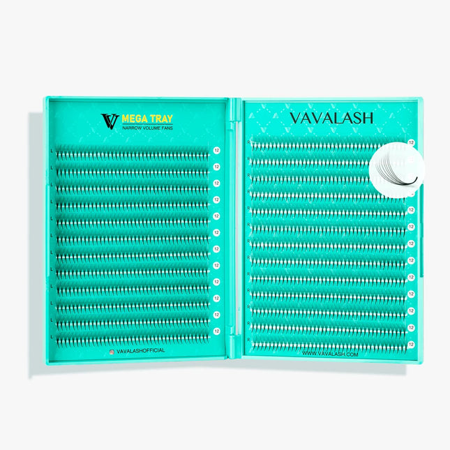VAVALASH 1000Fans Narrow  Premade Fans Eyelash Extension 8D 10D Narrow Volume Fan Mix Thin Root  Pointy Base Premade Fan Lashes