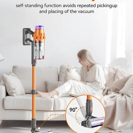 E.LUO V15 Wireless Vacuum Cleaner 350W Power 6 in 1 LED Handheld Sweeper Mopping Machine for Rooms Floor Carpet Pet hair Car
