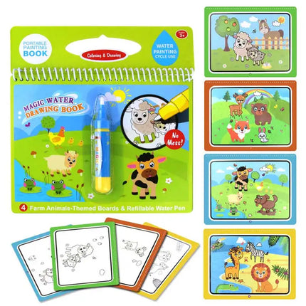 COOLPLAY Magic Water Drawing Book Coloring Book Doodle & Magic Pen Painting Drawing Board For Kids Toys Birthday Gift