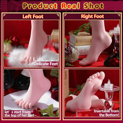 YUU Anime Foot Artificial Vagin Masturbator for Male Masturbation Pocket Pussy Soft Sex Toys for Men Footjob Lifelike Foot Desig