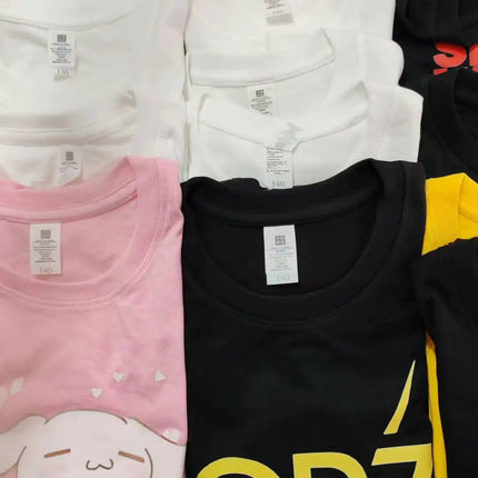 Kawaii Boys T-shirt Cartoon Lanky Box Cute Print Short Sleeve Girls Clothes Summer Casual Fashion Funny Cotton Children Tops Tee