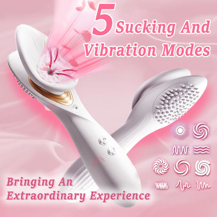 Powerful 2 in 1 Vagina Sucking Vibrator Nipple Oral Vacuum Stimulator G Spot Clitoris Massage Female Masturbator Sex Toys Women