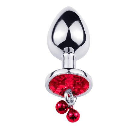 3 Size Metal Anal Plug Crystal and Bells Anus Dilator Sex Toys Bullet Stainless Steel Butt Plug Men Women Couples Adult Toys
