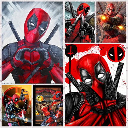 Superhero Deadpool Themed Custom Boys Birthday Outdoor Party Decoration Banner With Portrait Photography Studio Props Background