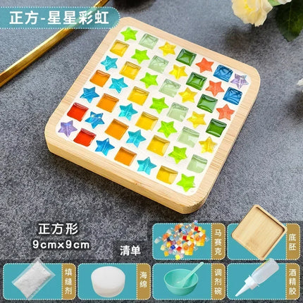 Mosaic Coaster DIY Kit Bamboo / Dessous-de-Verre Mosaïque DIY Bambou