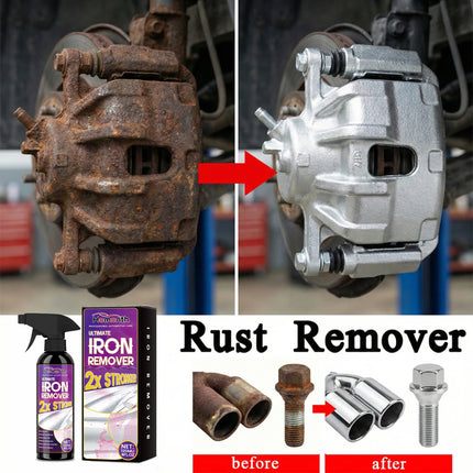 Large Capacity Powerful Car Rust Remover Spray - Exhaust/Wheel Care, Metal Powder Remover.