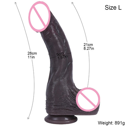 New Skin Double Penetration Realistic Dildo Big Huge Penis Suction Cup Cock Dick Anal Plug Sex Toys For Women Prostate Massager