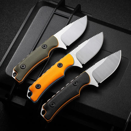 2026 new Outdoor high hardness straight knife integral backbone wilderness survival knife self-defense path-clearing small knife