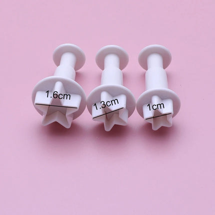 3-12Pcs Geometry Cookie Cutter Plastic Square Sugarcraft Decor Fondant Cutter Circle Star Cookie Mold Icing Sugar Baking Tools