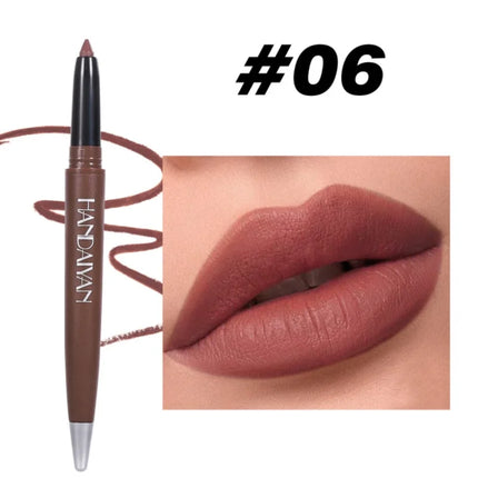 Matte Lipliner Pencil Waterproof Nude Purple Lipstick Pen Matte Velvet Lip Liner Pen Contour Make Up Sexy Lasting Lips Cosmetics
