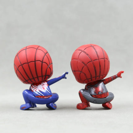 Anime 8Cm Marvel Spider Man Anime Figures Spiderman Model Toys for Boys QVersion Home Decor Car Action Figures Kid Birthday Gift