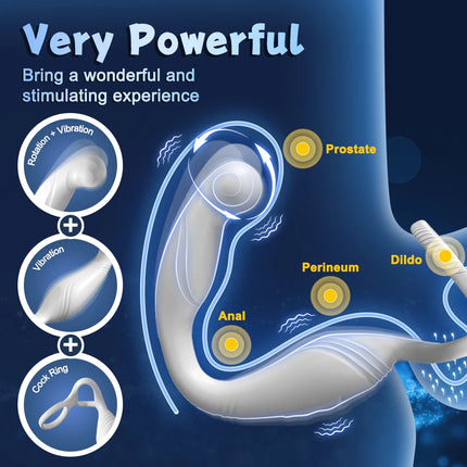 App Sex Toy Vibrator for Men Prostate Massager Dual Penis Ring Cock Rings Anal Vibrating Butt Plug Adult Anal Toy for Men