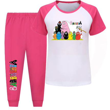Barbapapa Children Summer Sleepwear Pajamas for Girls Clothes Children's Clothing Child House Clothing Baby Girl Clothes Girls's