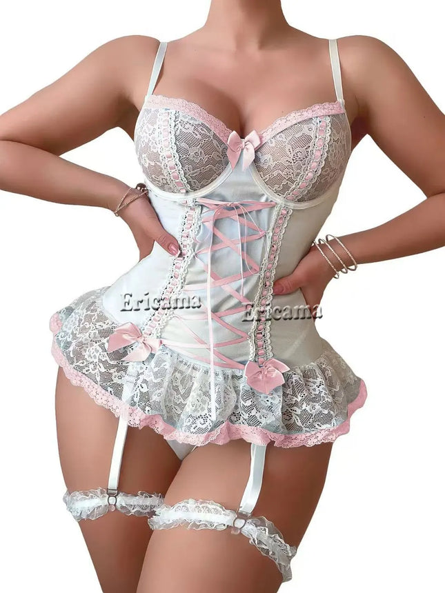 Erotic Underwear Bras Sets For Women Lace Garter Lingerie Intimates 2025 Underwire Bra And Panty Thongs Ladies Underwear Set