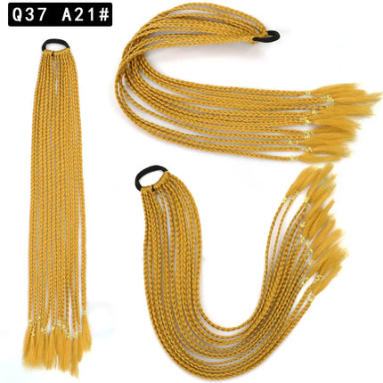Wholesale European And American Dirty Braids Ponytail For Women Colorful Chemical Fiber Ethnic Style Rubber Band Small Braids