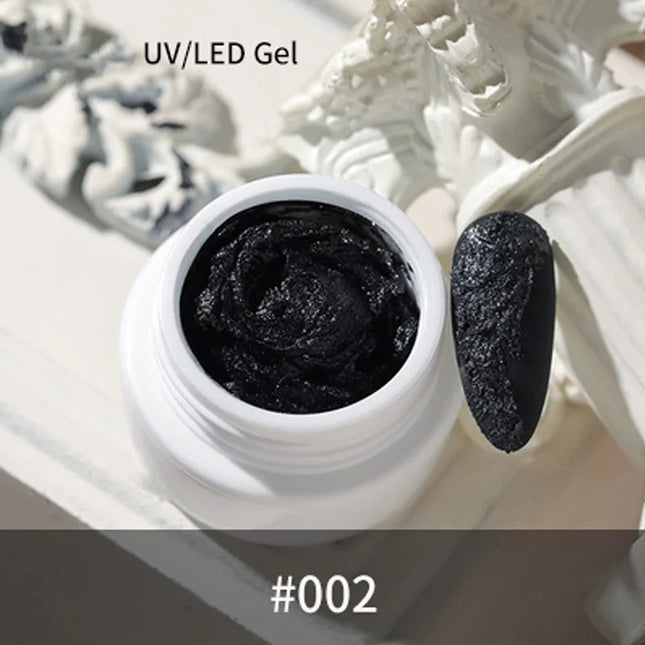 1Jar Drawing Carving Gel Nail Plaster Effect 3D Sand Texture Relief No need Wash Gel Polish UV LED Nails polish Lacquer Varnish