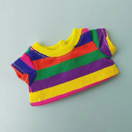For 17cm Labubu Doll Clothes Labubu Summer Colorful T-shirt Work Pants Dressing Set Labubu Trendy Ropa