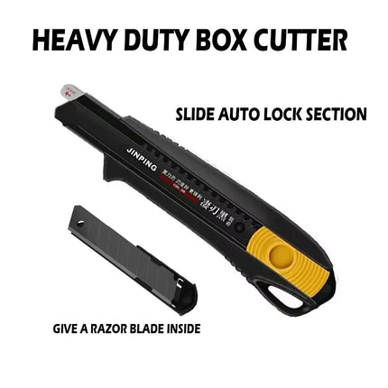 High Carbon Steel Blade Utility Knife Durable Industrial Replaceable Office Art Student Supplies Stainless Steel Paper Cutter