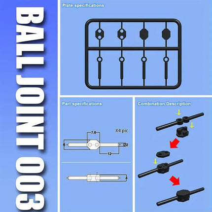 Model Mobility Ball Joint Part Set for MG RG HG Resin Figure Ball Joint Detail Mobility Action Up Flexible Construction Parts