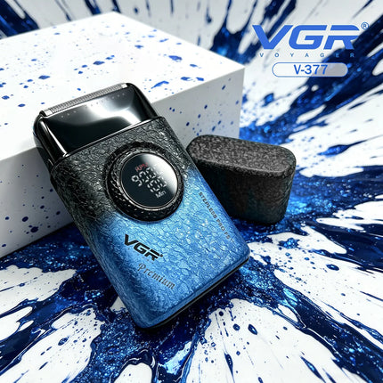 VGR Face Shaver 9000 RPM Foil Shaver LED Electric Shaver Professional Beard Trimmer Reciprocating Shaving Machine for Men V-377