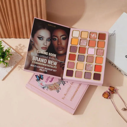5-Layer Folding Eyeshadow Palette Book Shaped Portable Eye Shadow Palette Easy Apply Long-Lasting Makeup Palette Book Blush